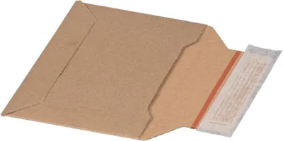 Produktbild von 100 x Versandtasche Versandverpackung aus Wellpappe 177x120x48mm Kompaktbrief mit Selbstklebeverschluss & Aufreißfaden