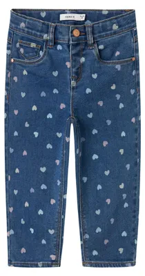 Image de Name IT Mädchen Nmfbella, jean coupe mom, modèle 3555-On, couleur bleu denim, taille 116 EU