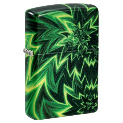 Produktbild von Zippo Sturmfeuerzeug - Psychedelic Lip Design - Street Chrome, Colour Image - Nachfüllbar für lebenslange Verwendung - Geschenkbox - Metall - USA