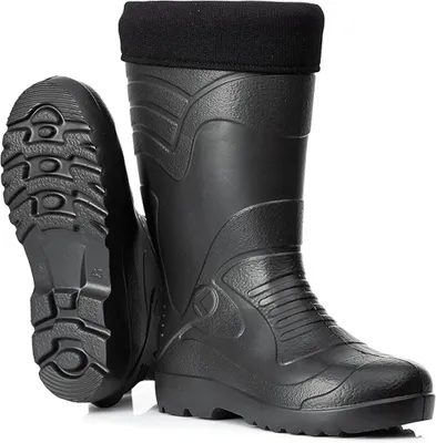 Produktbild von Leichte gefütterte Gummistiefel Herren EVA Gr  40-49 Thermo Winter Arbeit Stiefel