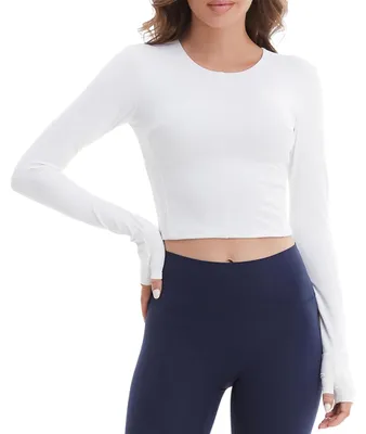 Produktbild von Damen Sportshirt Fitness Langarm Atmungsaktiv Weiß XXL