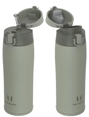 Zdjęcie produktu dla Butelka na napoje Super Sparrow ze stali nierdzewnej, pojemność 500 ml, bez BPA, butelka sportowa na świeżym powietrzu dla miłośników wędrówek