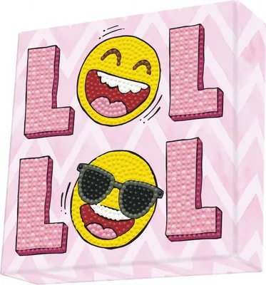 Produktbild von DOTZ® Box Original Diamond Painting "LOL" 15 x 15 cm ab 8 Jahren