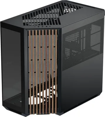 Produktbild von V1-W-BK-v1 (schwarz/holz, Tempered Glass x 2)