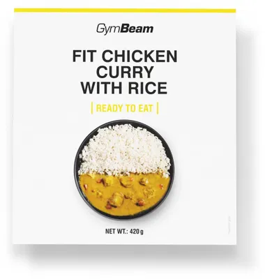 Immagine prodotto di GymBeam - FIT Pollo al curry con riso (piatto pronto), 6 x 420 g