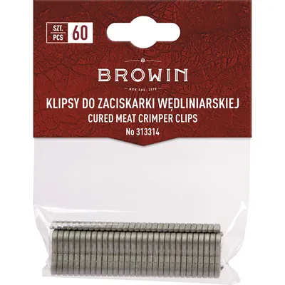 Zdjęcie produktu dla Klipsy do zaciskarki wędliniarskiej 60szt BW
