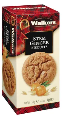 Image de Walkers Stem Ginger Biscuits un biscuit écossais au gingembre 150g