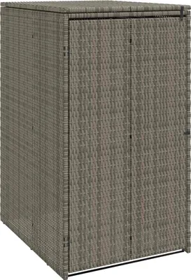 Image de vidaXL Mülltonnenbox Grau 65 x 80 x 115 cm Polyéthylène