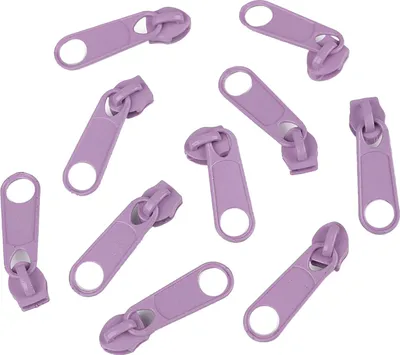 10 Reißverschluss Zipper für Endlosreißverschluss, 3mm, flieder