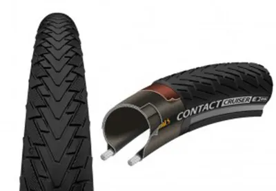 Zdjęcie produktu dla Continental Contact Cruiser, 26", Droga, Opona bezdętkowa, Składany koralik, Czarny, 180 TPI