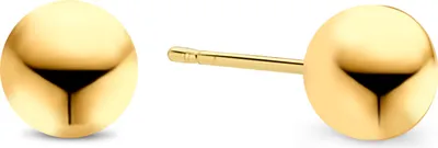 Produktbild von New Bling 9NBG-0383 Gouden Oorknopjes - Dames - Bolletje - Glad - 5 mm Doorsnee - 14 Karaat - Goud