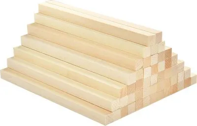 Produktbild von Famanu Holz Bastelstäbchen 50 Stück - 25 cm quadratische Holz-Dübelstäbe