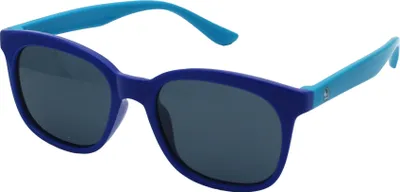 Produktbild von Kinder Sonnenbrille Nerd Style Blau Gläser Polarisiert von ca 3 bis 7 Jahre Mädchen Jungen Nerdbrille Brillenbeutel Luxxada
