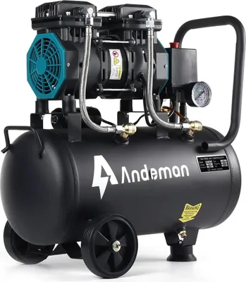 Zdjęcie produktu dla Kompresor powietrza - 1500W, pojemność 24L, elektryczny - bezolejowy - cichy - wysokociśnieniowy, 230V, 50Hz - przenośny, do użytku domowego i pompowania opon