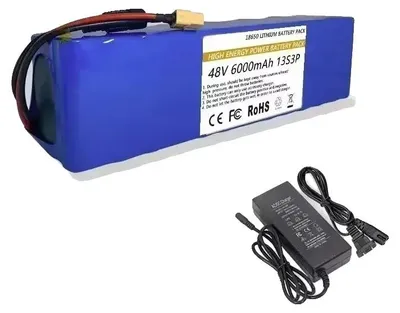 Imagen del producto de Batería de iones de litio, capacidad de 7,8 Ah, sistema de protección integrado, configuración 13S3P, 6000 mAh