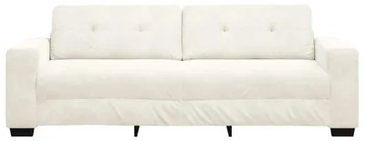 Produktbild von vidaXL 3-Sitzer-Sofa Creme 220 cm Samt