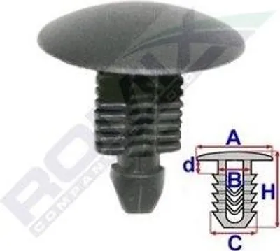 Produktbild von 10x ROMIX Clip Zier- / Schutzleiste 20242 für FIAT Ducato Kastenwagen (250, 290)