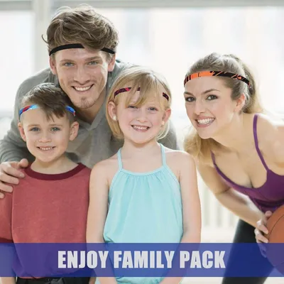 Set von 6 Sport Haarbändern für Männer und Frauen