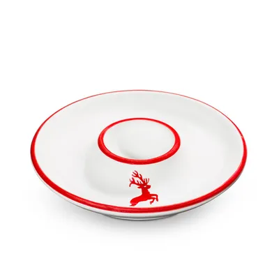 Produktbild von Gmundner Keramik Rubinroter Hirsch Eierbecher 12 cm