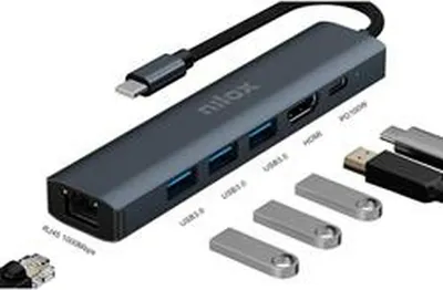 Image de Nilox NXDSUSBC06 Station d'accueil pour téléphone portable Gris