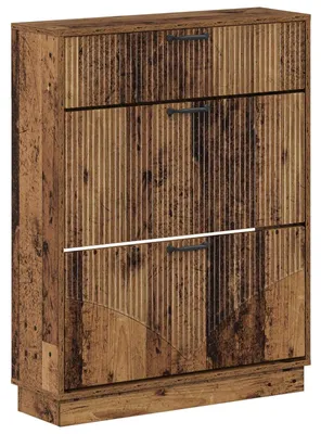 Immagine prodotto di vidaXL Armadio per scarpe HOORN, 78 x 24 x 100 cm, realizzato in legno composito e legno di recupero