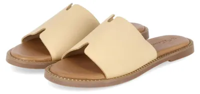Image de Tamaris, sandales pour femmes, couleur jaune, en cuir lisse, taille : 36