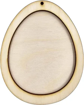 Image de Oeuf en bois avec cadre 12cm
