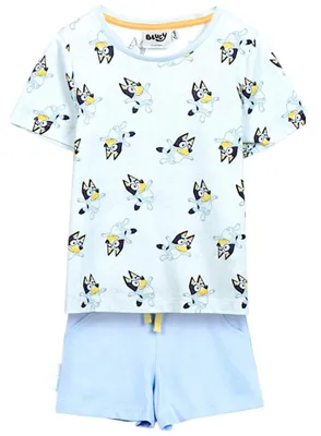 Produktbild von 2tlg.Outfit T-Shirt & Shorts Bluey Hellblau 98 cm
