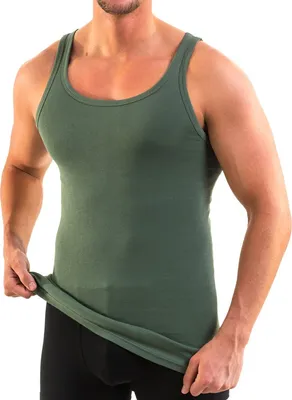 Produktbild von HERMKO 3000 Herren Tank Top 100% Baumwolle in Feinripp, Unterhemd, Muskel Shirt  EU, Größe:D 5 = EU M, Farbe:tanne