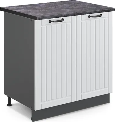 Obrázek produktu pro Skříňka pod dřez Vicco Fame-Line Bílý venkovský dům 80 cm s policí, PD Antracit, Model 45670