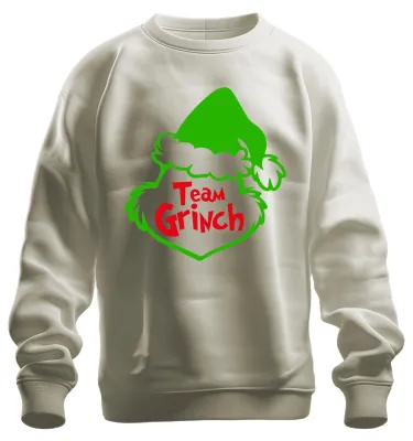 Produktbild von Team Grinch Weihnachtsoutfit Anti-Weihnachten - Weihnachten Sweatshirt Pullover, Natur, XXL