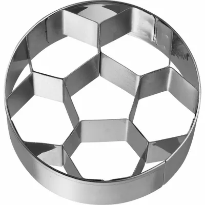 Obrázok produktu pre Birkmann vykrajovač na sušienky futbal veľký, s vnútorným reliéfom, vykrajovač na sušienky, sušienky, sušienky, nerezová oceľ, 6,5 cm, 195363