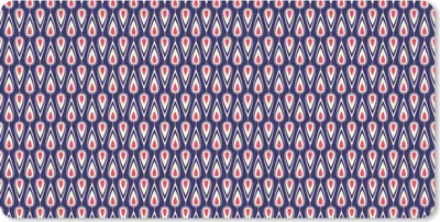 Produktbild von MuchoWow® Mauspad Mousepad Muster - Vintage - Blau - Rot 60x30 cm - Mousepads - Maus Mat - Pad - Mausunterlage - Nachhaltig