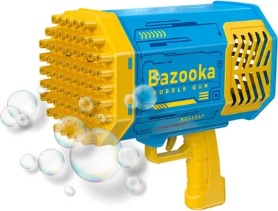 Produktbild von TechKidz, LED Bubble Bazooka 69 Löcher- Bubble Gun Modell, Gelb