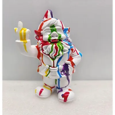 Zdjęcie produktu dla Krasnal ogrodowy wykonany z żywicy syntetycznej F*ck 7 x 8 x 20 cm