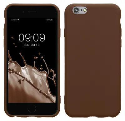 Produktbild von kwmobile Handyhülle für Apple iPhone 6 / 6S Hülle - TPU Case - Kabelloses Laden - Schutzhülle Cover in Chocolate