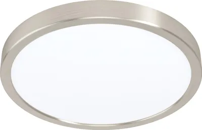 Produktbild von EGLO LED Deckenleuchte Fueva 5, Ø 28,5 cm, Aufbauleuchte aus Stahl und einer Kunststoff Leuchtfläche, Deckenlampe in Nickel-Matt, Weiß, warmweiß