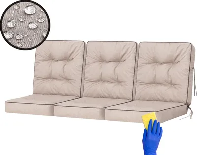Obrázek produktu pro Bjird Swing Cushion Venus Lavice polštář Zahradní polštář Houpačka polštáře Lavice polštáře Polštáře Hollywood Swing Swing Lavice - Venus - 180 cm - Béžový
