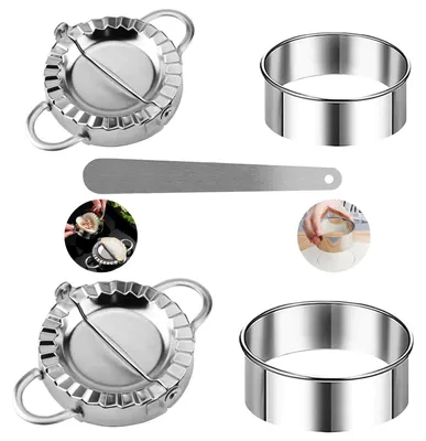 Imagen del producto de Juego de 5 moldes de acero inoxidable para hacer dumplings y ravioles