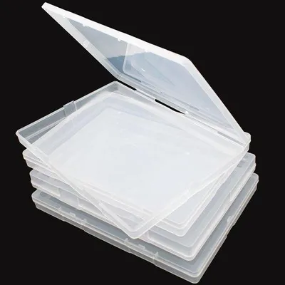 Immagine prodotto di Scatola portaoggetti in plastica B6, set da 4 pezzi, trasparente, 18 x 13 x 1,7 cm