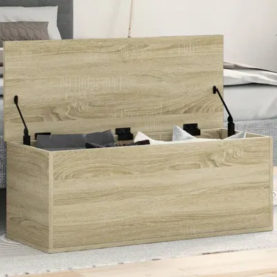 Produktbild von "2026 Promotion" Truhe Sonoma-Eiche 90x35x35 cm Holzwerkstoff - Sitztruhen CC30156