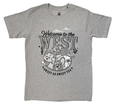 Produktbild von Tom & Jerry - "Welcome To The West" T-Shirt für Herren/Damen Uni RO17168 (XXL) (Grau)