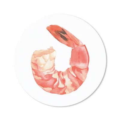 Produktbild von MuchoWow® Mauspad Mousepad Aquarell - Garnele - Rosa 20x20 cm - Mousepads - Maus Mat - Pad - Mausunterlage - Schreibtischmatte