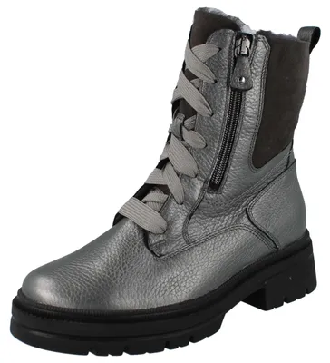 Produktbild von WALDLÄUFER H Amara Damen Stiefel silber grau Glattleder - Größe: UK 6