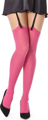 Produktbild von Bellivalini Damen Strapsstrümpfe Mikrofaser 40 DEN BLVFI1006 (Fuchsie, XS-S)