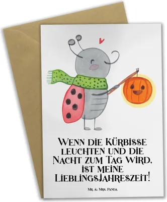 Produktbild von Mr. & Mrs. Panda Beileidskarte Halloween Magie - Weiß - Geschenk, handgefertigte Produkte, Dankbarkeit, osterkarten, genesungskarte, einladungskarten, hochzeitskarten