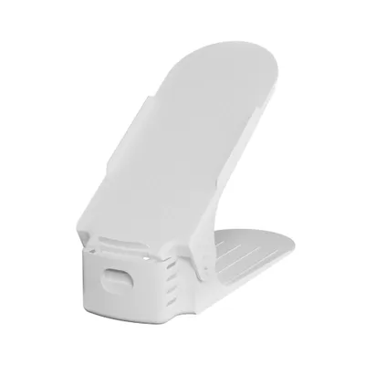 Produktbild von ROSEJANE Schuhstapler 30 Stück Weiß, Platzsparender Schuh-Organizer mit 3-stufiger Höhenverstellung, Rutschfester Schuhhalter für Schuhschrank und Garderobe