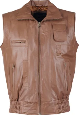 Produktbild von JCC Lederweste BigVest2 Herren cognac 58