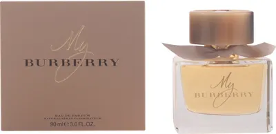 A box of Burberry My Burberry Eau de Parfum and a bottle of the perfume.