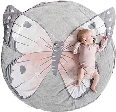 Productafbeelding van Famanu Baby speelmat met cartoon dieren - 90 cm (vlinder)